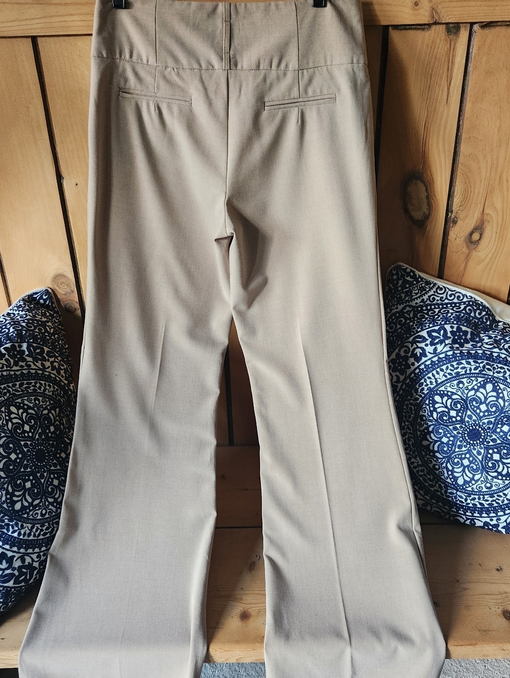 Beige Wide-Leg Women's Size 4 Jules & Leopold Dress Pants - Picture 4 of 11